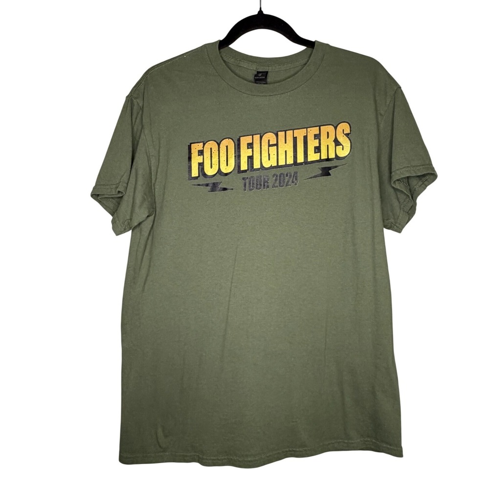 Foo Fighters Band Shirt Green 2024 Everything Or Nothing At All Tour Merch Rock